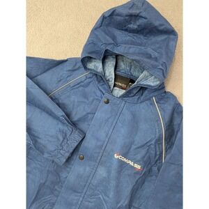 Compass 360 Blue Polypropylene Rain Jacket Hooded Mens Size Medium